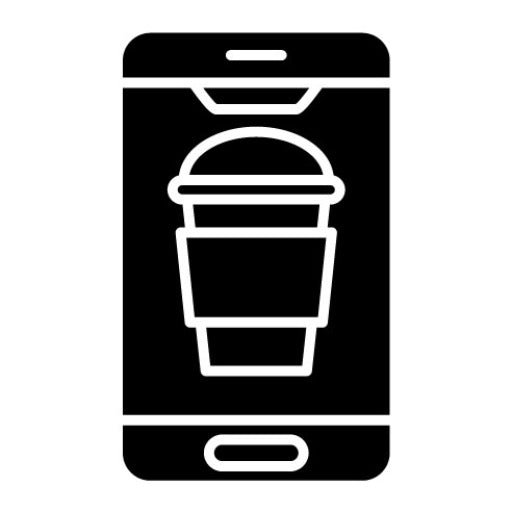 Coffee Mobile Glyph Icon