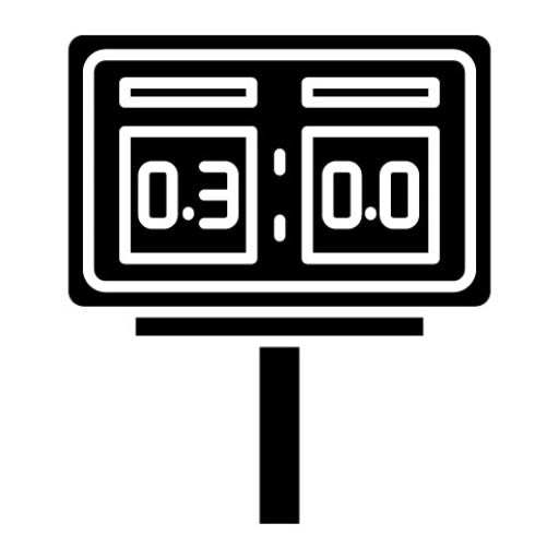 Scoreboard Glyph Icon | Soccer