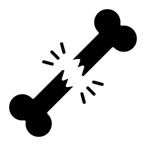 Broken Bone Glyph Icon