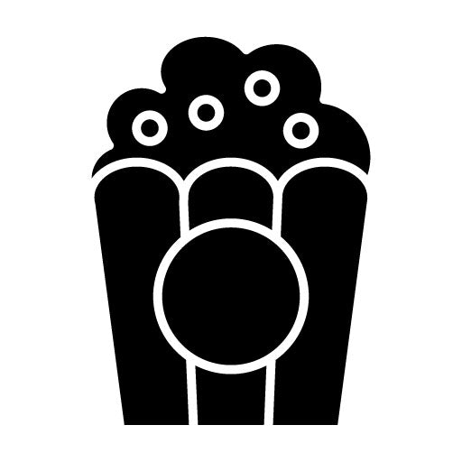 Popcorn Glyph Icon | Video Production