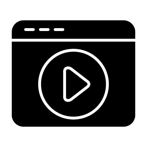 Video Player Glyph Icon | Video Production