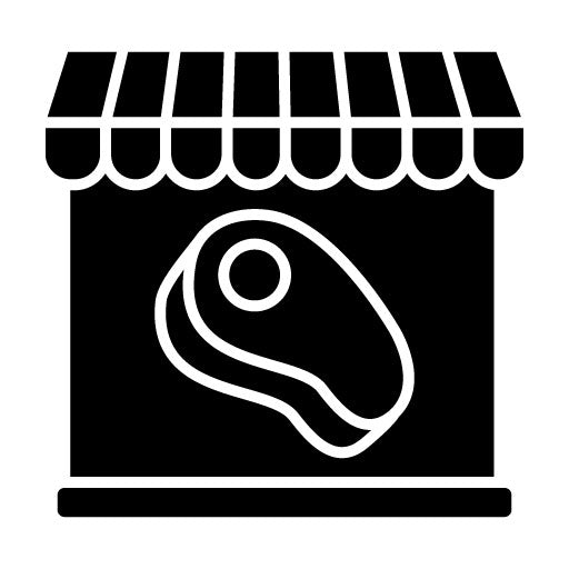 Butcher Shop Glyph Icon | Shops and Stores