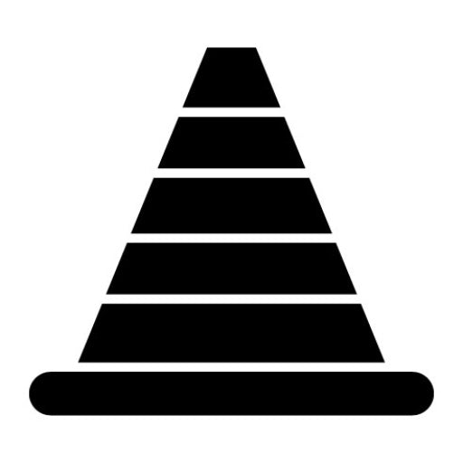Traffic Cone Glyph Icon