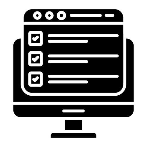 Website Checklist Glyph Icon