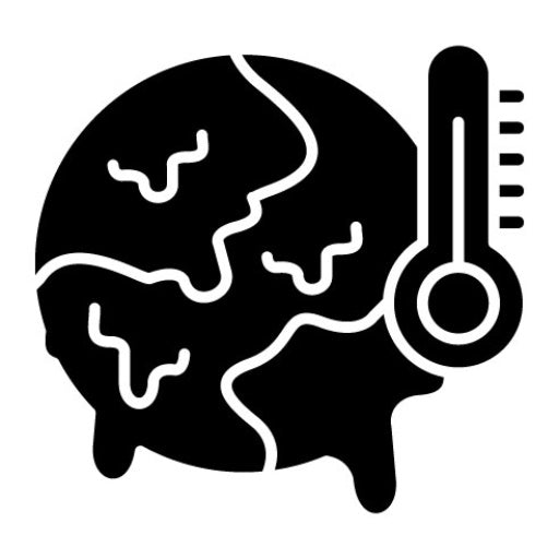 Global Warming Glyph Icon | Pollution