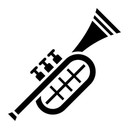 Trumpet Glyph Icon | Medieval