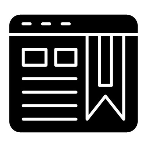 Boomark Page Glyph Icon