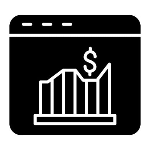 Website Statistics Glyph Icon | Web Marketing