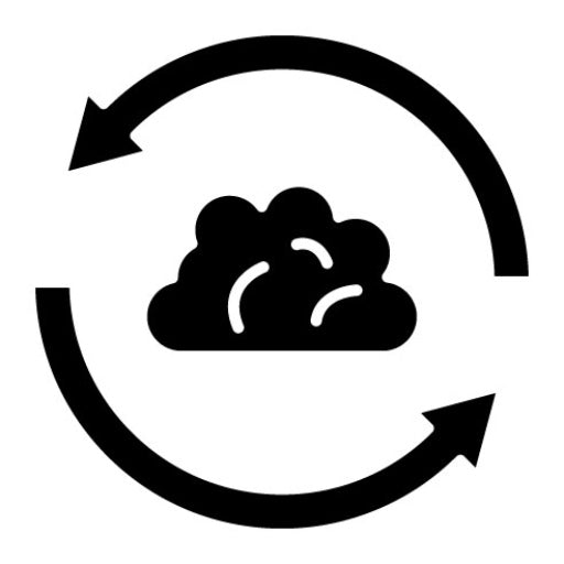 Cloud Sync Glyph Icon | Web Marketing