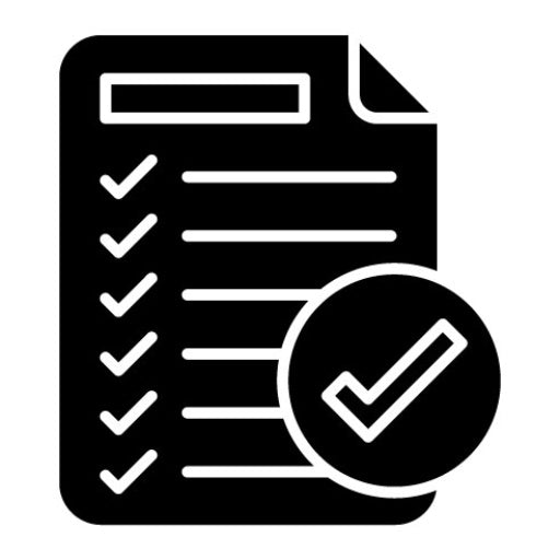 Complted Tasks Glyph Icon