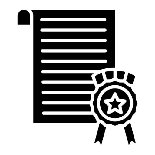 Certificate Glyph Icon | Business and Office