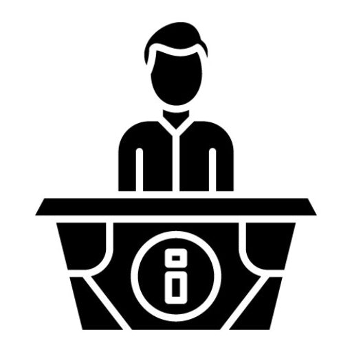 Information Desk Glyph Icon