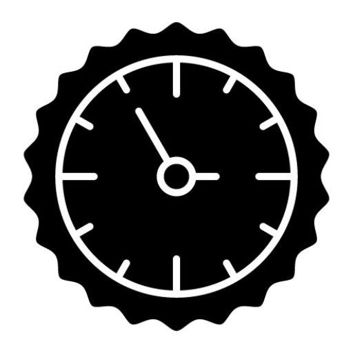 Wall Clock Glyph Icon