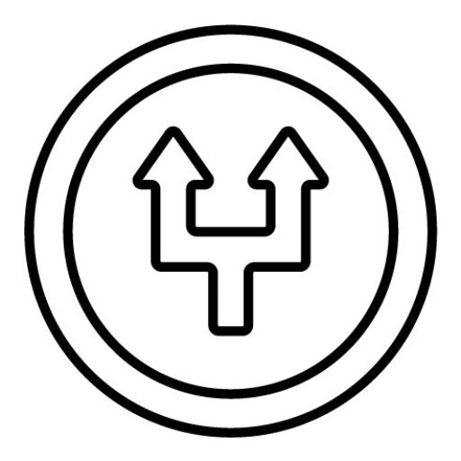 Split Road Icon