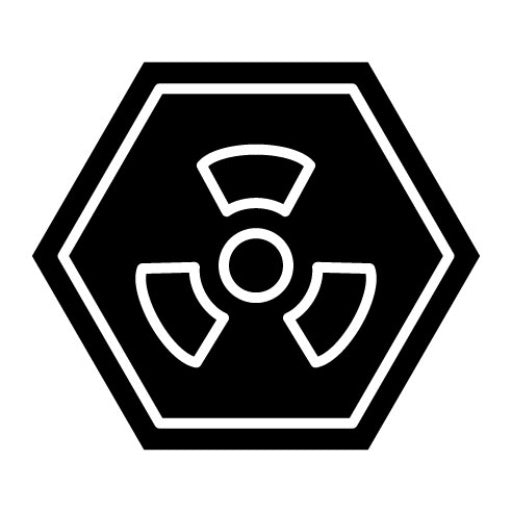 Nuclear Glyph Icon | Physics