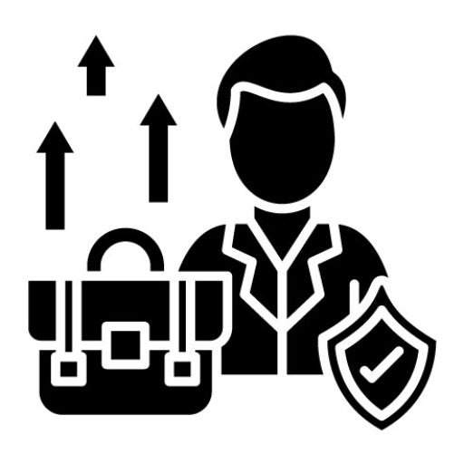 Career Growth Glyph Icon | Human Resource