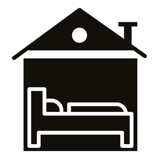 Accommodation Glyph Icon | Vacation Planning