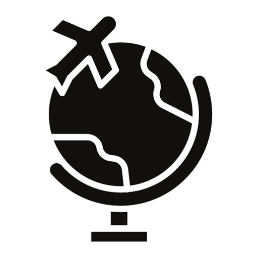Globe Glyph Icon | Vacation Planning