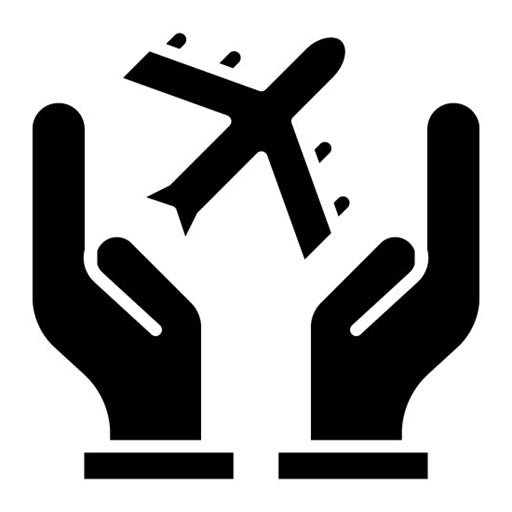 Travel Insurance Glyph Icon | Vacation Planning