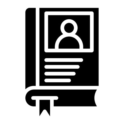 Autobiography Glyph Icon