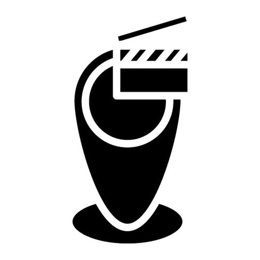 Filming Location Glyph Icon