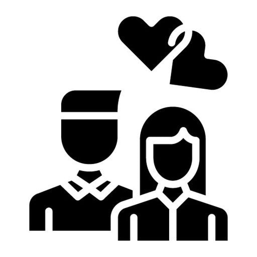 Romance Glyph Icon