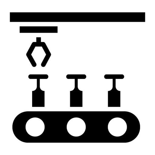 Assembly Machine Glyph Icon