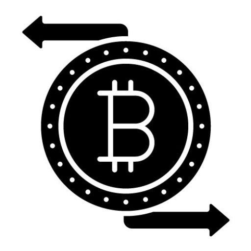 Crypto Exchange Glyph Icon