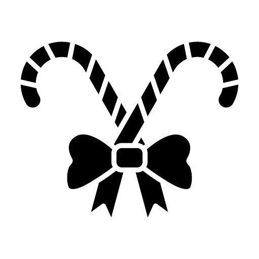 Candy Cane Glyph Icon