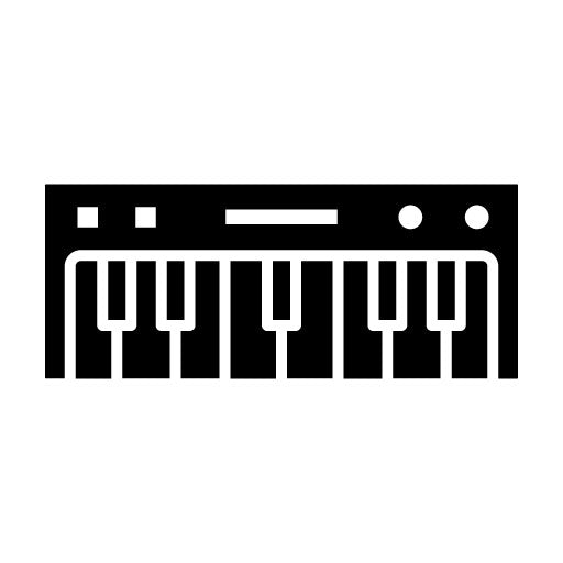 Piano Keyboard Glyph Icon