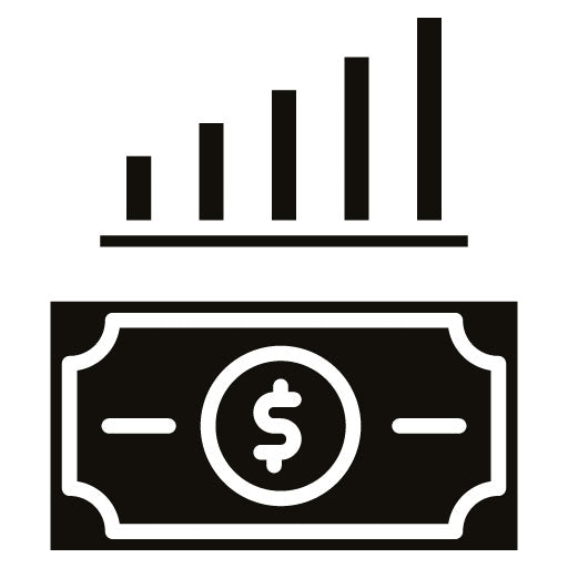 Money Growth Glyph Icon | Gig Economy