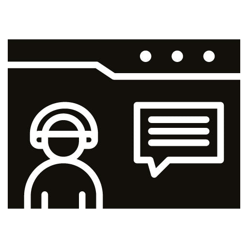 Virtual Assistant Glyph Icon | Gig Economy
