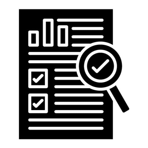 Analysis and Evaluation Glyph Icon