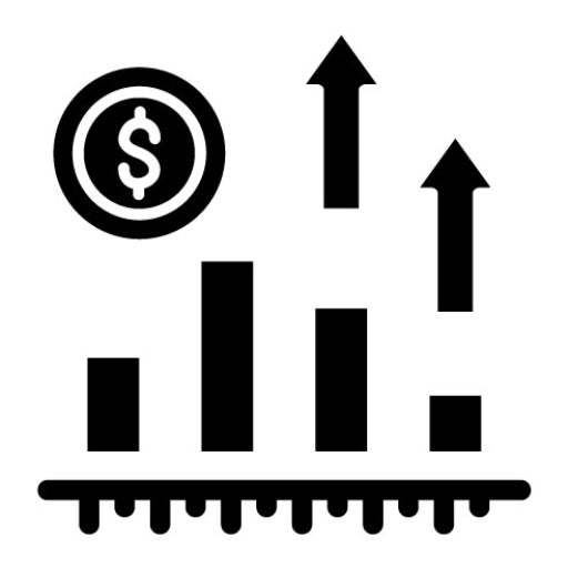 Business Growth Glyph Icon | Business Training