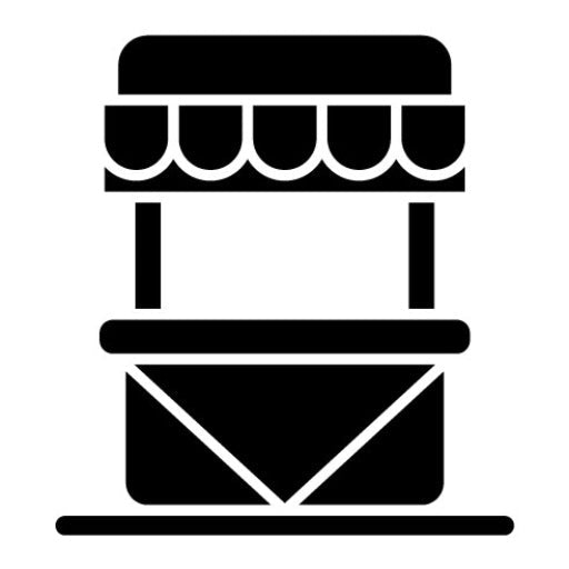 Street Market Glyph Icon | Street Food
