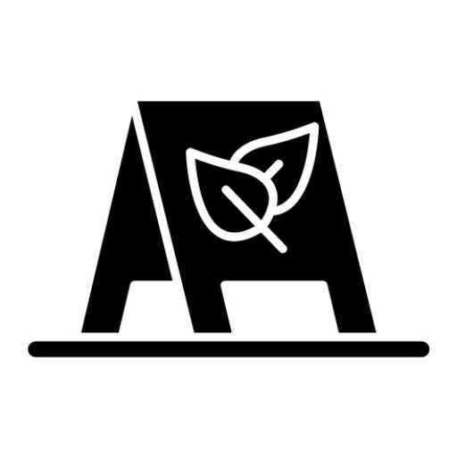 Vegan Menu Glyph Icon