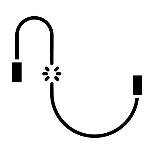 Broken Cable Glyph Icon