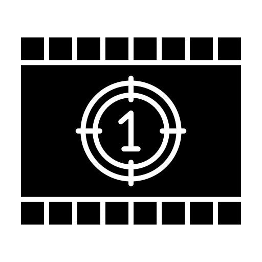 Cinema Countdown Glyph Icon