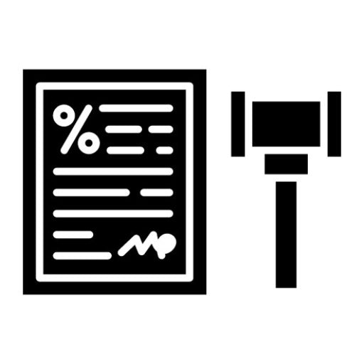 Tax Law Glyph Icon