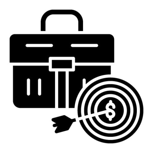 Business Goal Glyph Icon | No Code