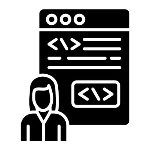 Citizen Developer Female Glyph Icon