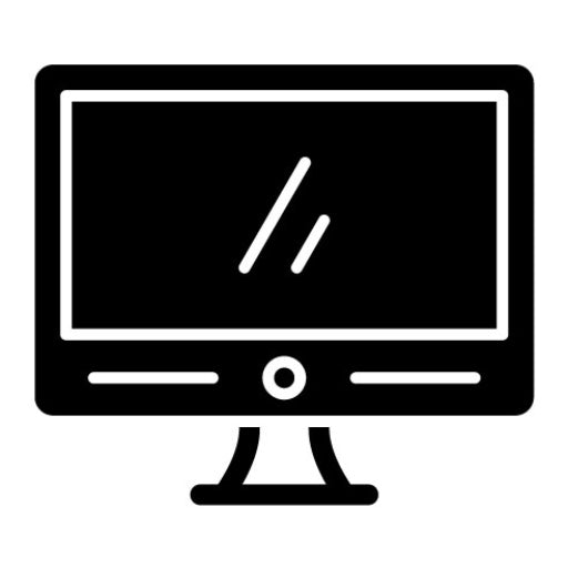 Computer Glyph Icon | No Code