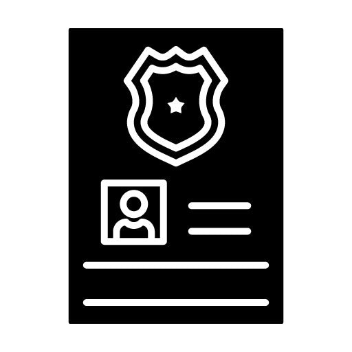 Crime File Glyph Icon