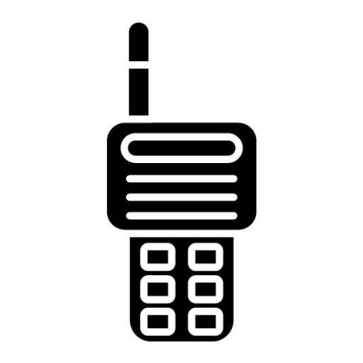 Two Way Radio Glyph Icon