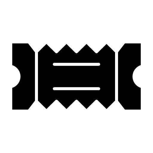 Cinema Ticket Glyph Icon