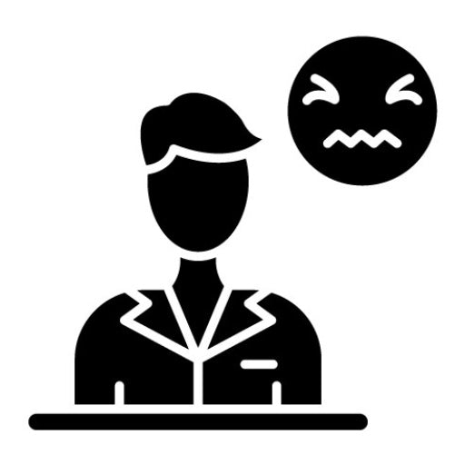 Cringe Glyph Icon