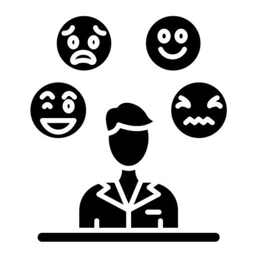 Using Emotions Glyph Icon