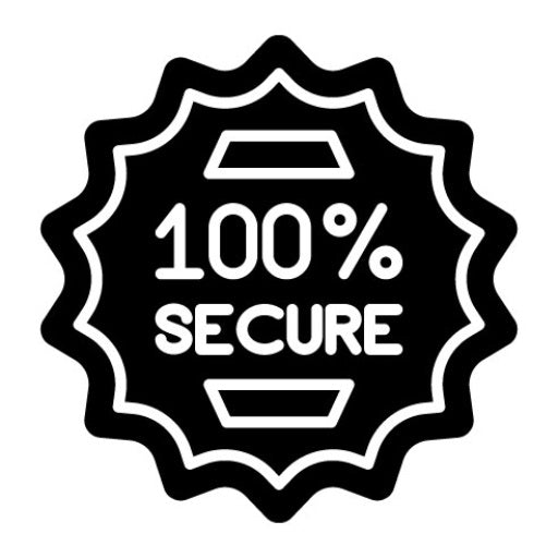 100% Safe Glyph Icon
