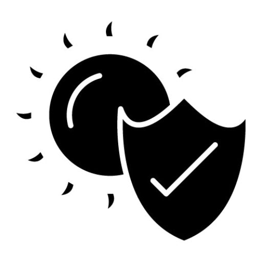 Sun Protection Glyph Icon
