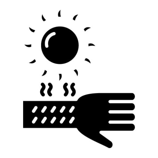 Sunburn Glyph Icon | Skincare
